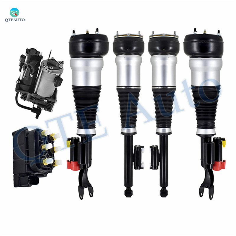 Full Set Air Suspension Compressor Pump-Air Suspension Valve Solenoid Block-Front-Rear Air Airmatic Suspension Spring Strut For 2014 2015 Mercedes-Benz S550