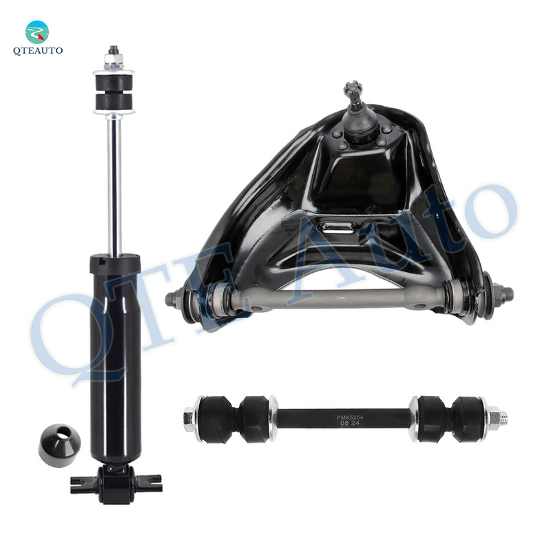 Set of 3 Front Right Upper Control Arm Ball Joint-Sway Bar Link-Shock Absorber For 1982-2003 Chevrolet S10