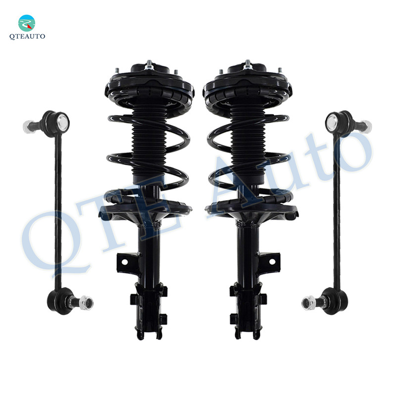 Set of 4 Front Sway Bar Link-Quick Complete Strut-Coil Spring Assembly For 2007-2010 KIA Rondo