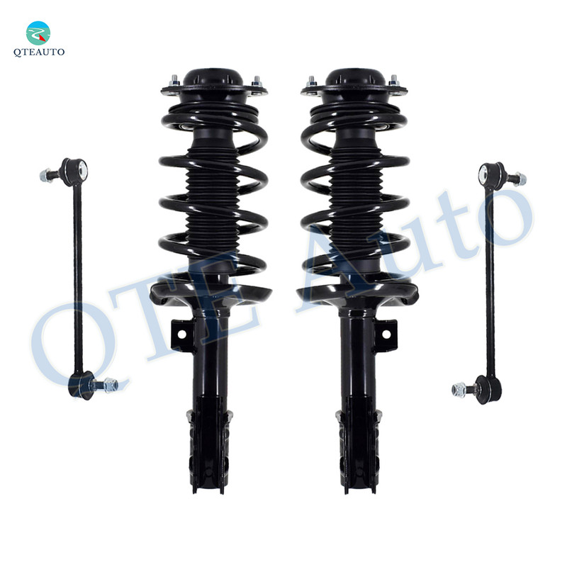 Set of 4 Front Sway Bar Link-Quick Complete Strut-Coil Spring Assembly For 2004-2009 Chevrolet Malibu