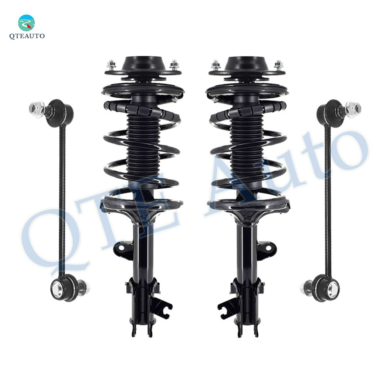 Set of 4 Front Sway Bar Link-Quick Complete Strut-Coil Spring Assembly For 2005-2010 KIA Sportage