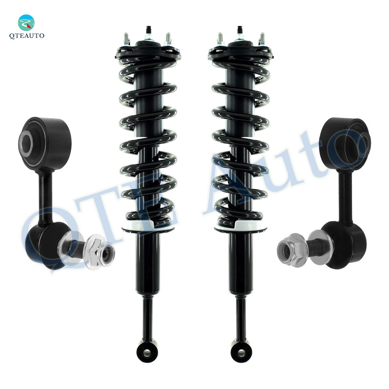 Set of 4 Front Sway Bar Link-Quick Complete Strut-Coil Spring Assembly For 2008-2022 Toyota Sequoia