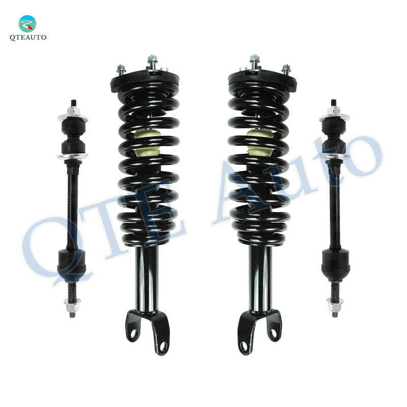 Set of 4 Front Sway Bar Link-Quick Complete Strut-Coil Spring Assembly For 2006-2009 Mitsubishi Raider