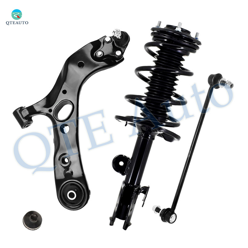 Set of 3 Front Left Lower Control Arm Ball Joint-Sway Bar Link-Quick Complete Strut-Coil Spring Assembly For 2018-2021 Lexus NX300 F Sport