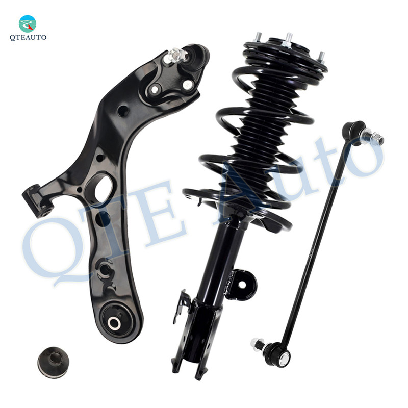 Set of 3 Front Right Lower Control Arm Ball Joint-Sway Bar Link-Quick Complete Strut-Coil Spring Assembly For 2018-2021 Lexus NX300 F Sport