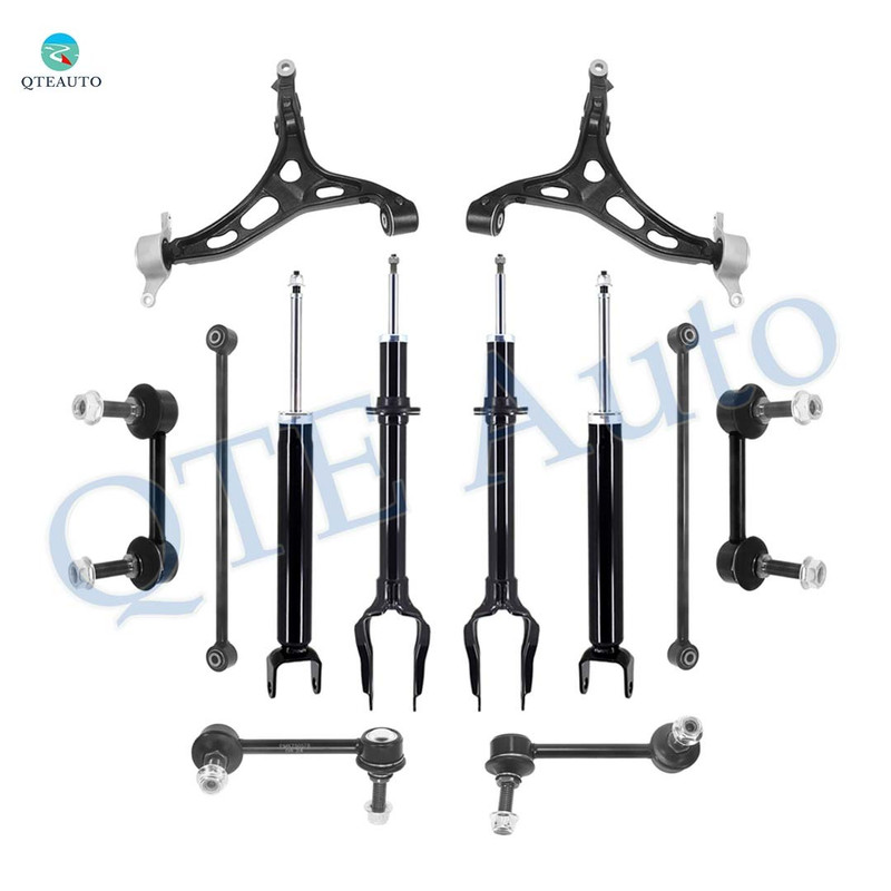 Set of 12 Front Lower Control Arm-Sway Bar Link-Suspension Strut Assembly-Rear Lower Rearward Control Arm-Sway Bar Link-Shock Absorber For 2011-2015 Dodge Durango