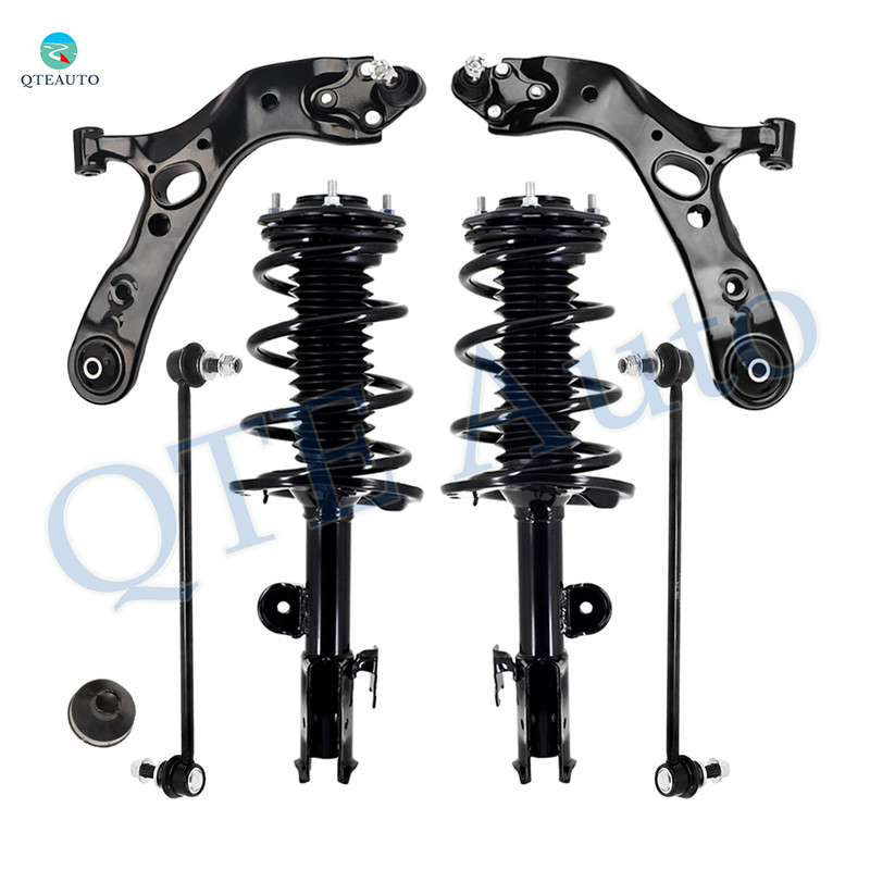 Set of 6 Front Lower Control Arm Ball Joint-Sway Bar Link-Quick Complete Strut-Coil Spring Assembly For 2015-2017 Lexus NX200T F Sport