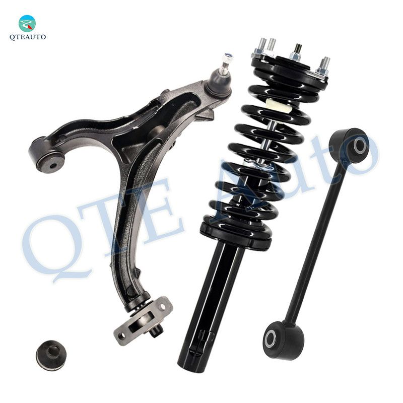 Set of 3 Front Right Lower Control Arm Ball Joint-Sway Bar Link-Quick Complete Strut-Coil Spring Assembly For 2005-2010 Jeep Grand Cherokee
