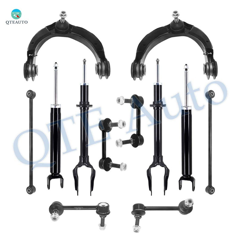 Set of 12 Front Upper Control Arm Ball Joint-Sway Bar Link-Suspension Strut Assembly-Rear Lower Rearward Control Arm-Sway Bar Link-Shock Absorber For 2011-2015 Jeep Grand Cherokee