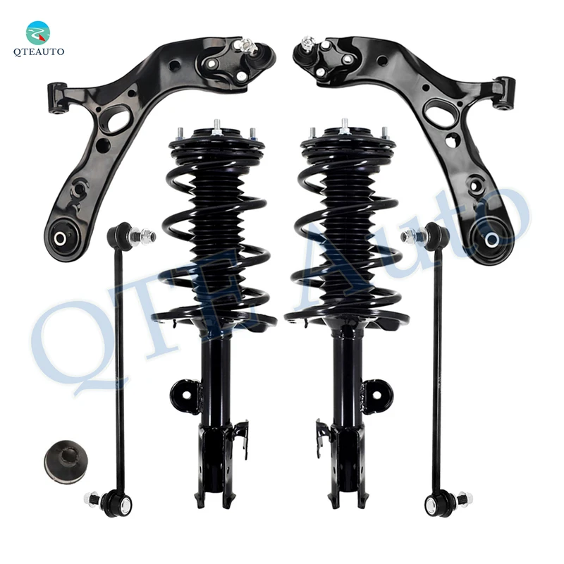 Set of 6 Front Lower Control Arm Ball Joint-Sway Bar Link-Quick Complete Strut-Coil Spring Assembly For 2015-2021 Lexus NX300H