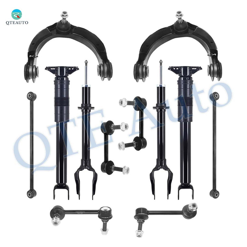 Set of 12 Front Upper Control Arm Ball Joint-Sway Bar Link-Suspension Strut Assembly-Rear Lower Rearward Control Arm-Sway Bar Link-Complete Shock Absorber Kit For 2011-2015 Jeep Grand Cherokee