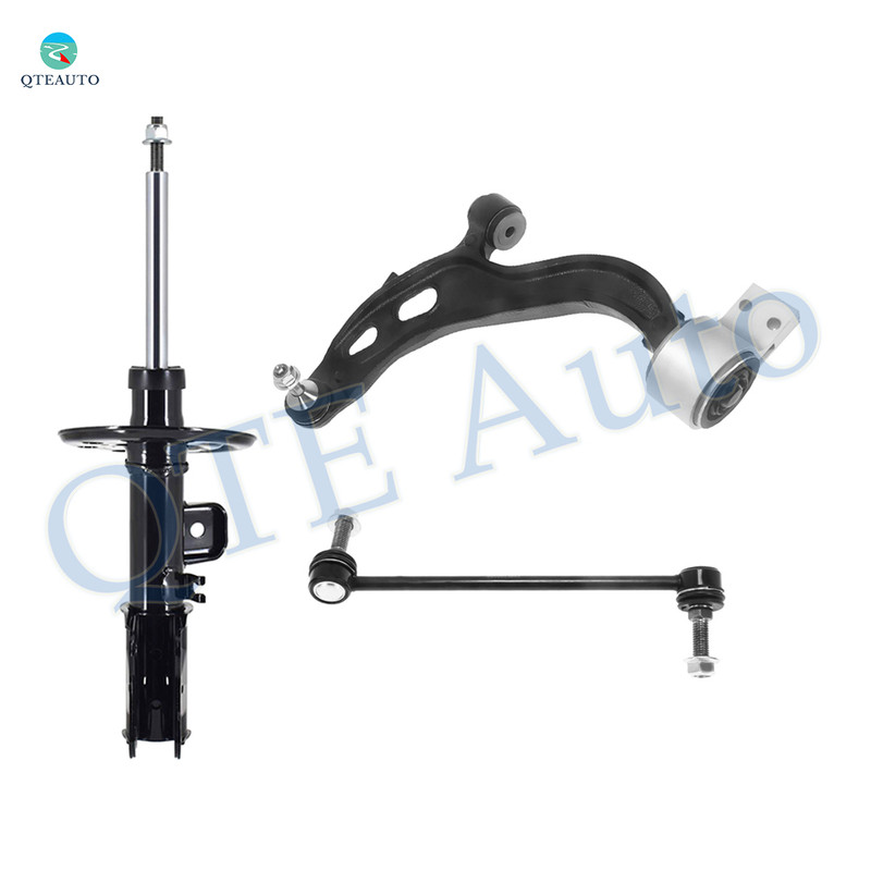 Set of 3 Front Left Lower Control Arm Ball Joint-Sway Bar Link-Suspension Strut Assembly For 2013-2019 Ford Taurus