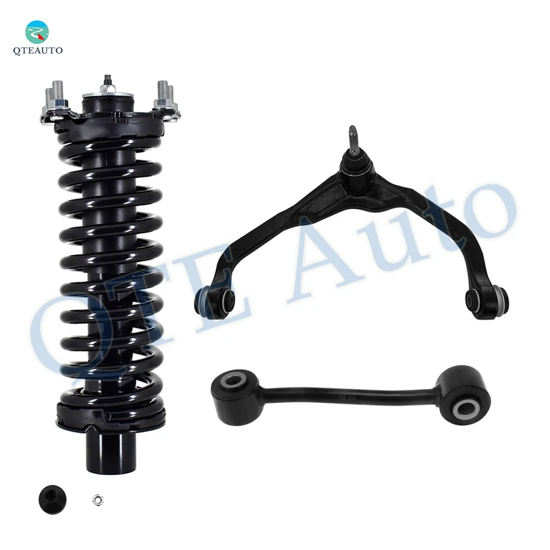 Set of 3 Front Right Upper Control Arm Ball Joint-Sway Bar Link-Quick Complete Strut-Coil Spring Assembly For 2007-2011 Dodge Nitro RWD