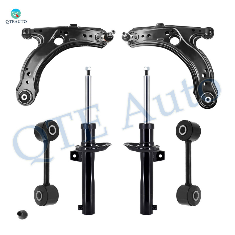 Set of 6 Front Lower Control Arm Ball Joint-Sway Bar Link-Suspension Strut Assembly For 2005 2006 Volkswagen Jetta