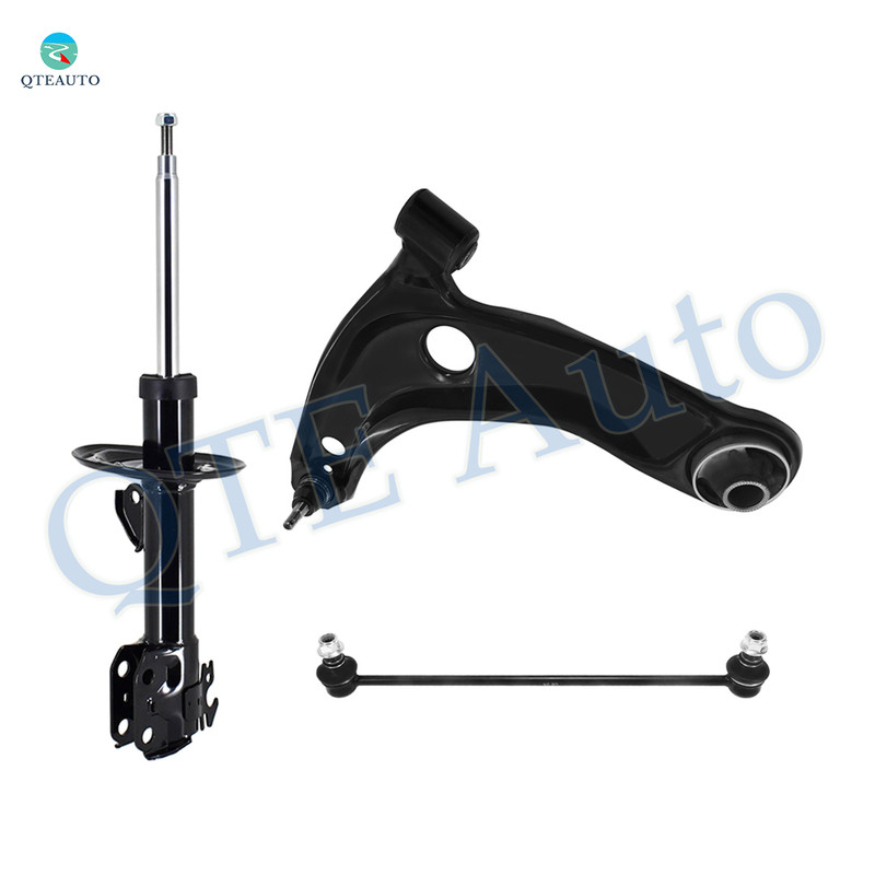 Set of 3 Front Left Lower Control Arm Ball Joint-Sway Bar Link-Suspension Strut Assembly For 2008-2014 Scion XD