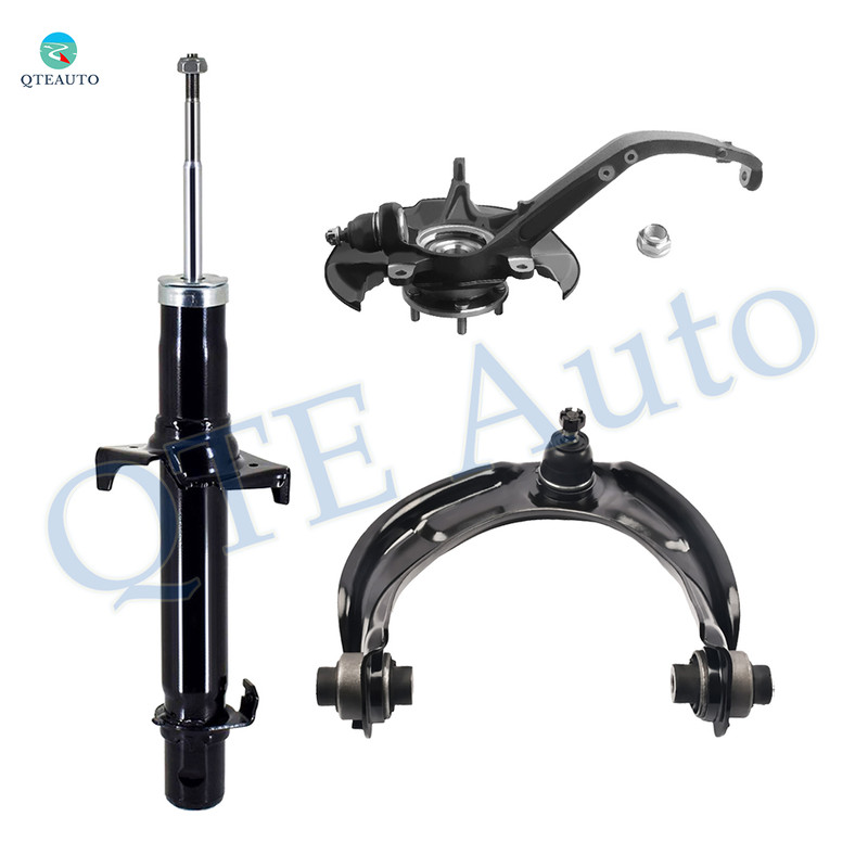 Set of 3 Front Left Upper Control Arm Ball Joint-Suspension Knuckle Assembly-Suspension Strut Assembly For 2009-2014 Acura TSX