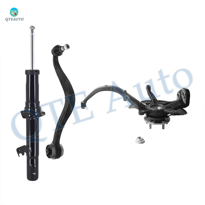Set of 3 Front Right Lower Rearward Control Arm Ball Joint-Suspension Knuckle Assembly-Suspension Strut Assembly For 2006-2009 Ford Fusion