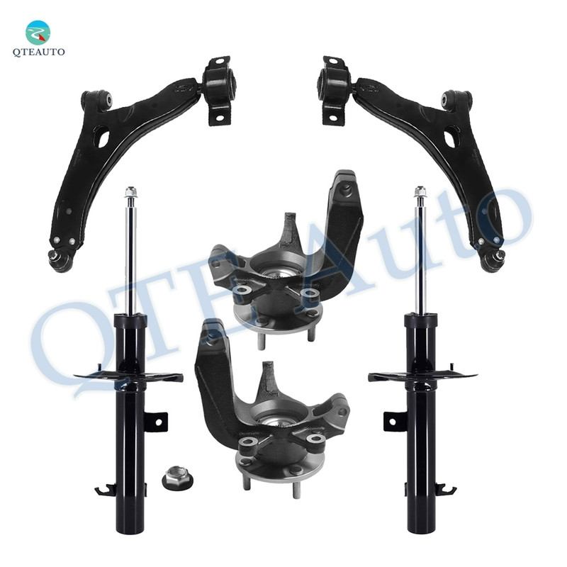 Set of 6 Front Lower Control Arm Ball Joint-Suspension Knuckle Assembly-Suspension Strut Assembly For 2006-2011 Ford Focus