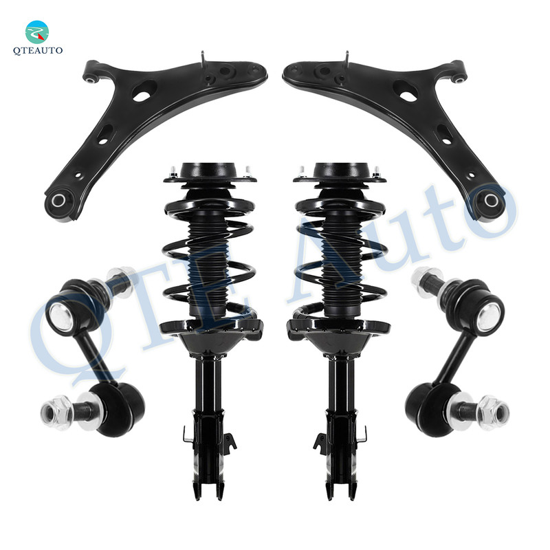 Set 6 Front Lower Control Arm Ball Joint-Sway Bar Link-Quick Complete Strut-Coil Spring Assembly For 2017 2018 Subaru Forester