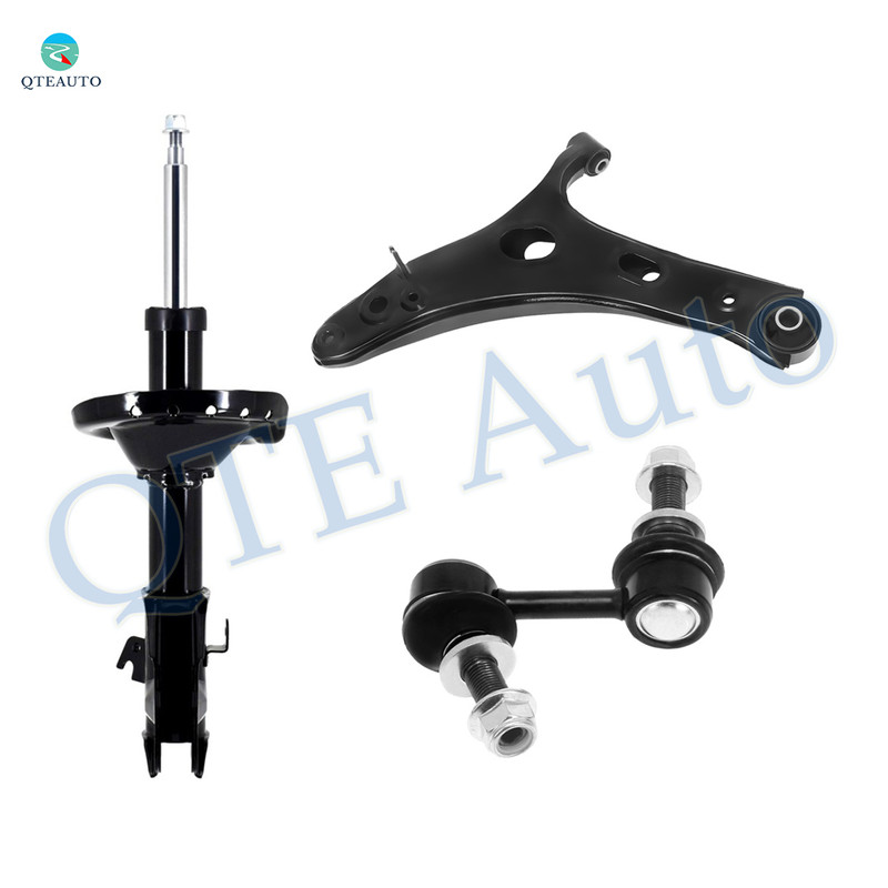 Set of 3 Front Right Lower Control Arm Ball Joint-Sway Bar Link-Suspension Strut Assembly For 2017 2018 Subaru Forester