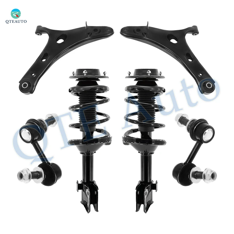 Set of 6 Front Lower Control Arm Ball Joint-Sway Bar Link-Quick Complete Strut-Coil Spring Assembly For 2014-2016 Subaru Forester H4
