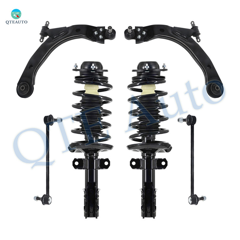 Set of 6 Front Lower Control Arm Ball Joint-Sway Bar Link-Quick Complete Strut-Coil Spring Assembly For 2007-2010 Pontiac G5