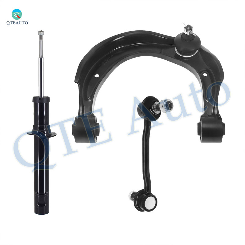 Set of 3 Front Left Upper Control Arm Ball Joint-Sway Bar Link-Suspension Strut Assembly For 2006-2010 Hyundai Sonata
