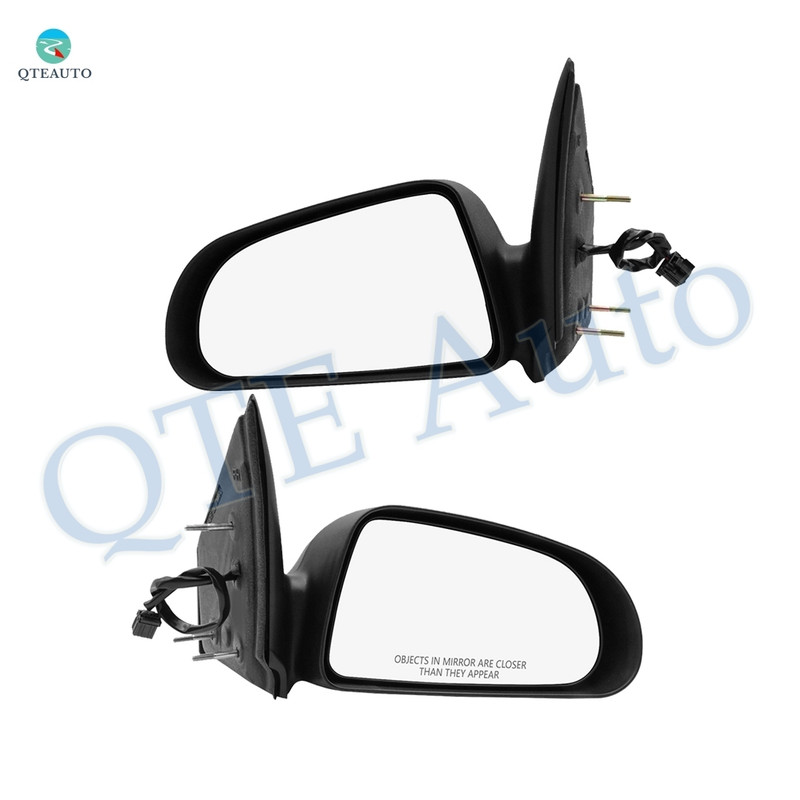 Driver & Passenger Side Mirrors, Power Adjust Non-Heated Textured Black Non-Folding For 2004-2009 Dodge Durango No Signal Light No Blind Spot Feature No Memory