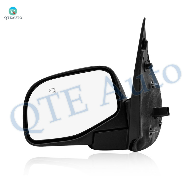 LH Power Adjust Heated Textured Black Manual Folding For 2002-2005 Ford Explorer No Signal Light No Blind Spot Feature No Memory