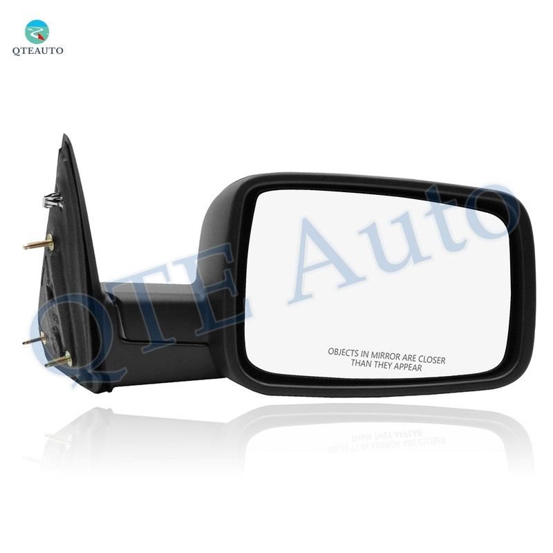 Right Passenger Side Mirror, Manual Adjust Non-Heated Textured Black Manual Folding For 2011 2012 RAM 1500 No Signal Light No Blind Spot Feature No Memory