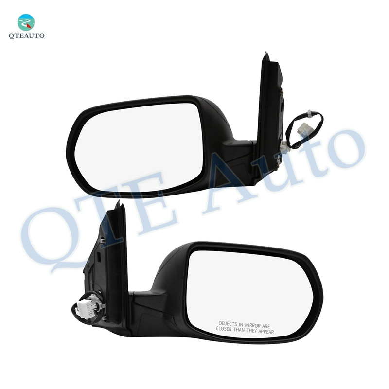 Driver & Passenger Side Mirrors, Power Adjust Non-Heated Paintable Manual Folding For 2012-2014 Honda CR-V No Signal Light No Blind Spot Feature No Memory