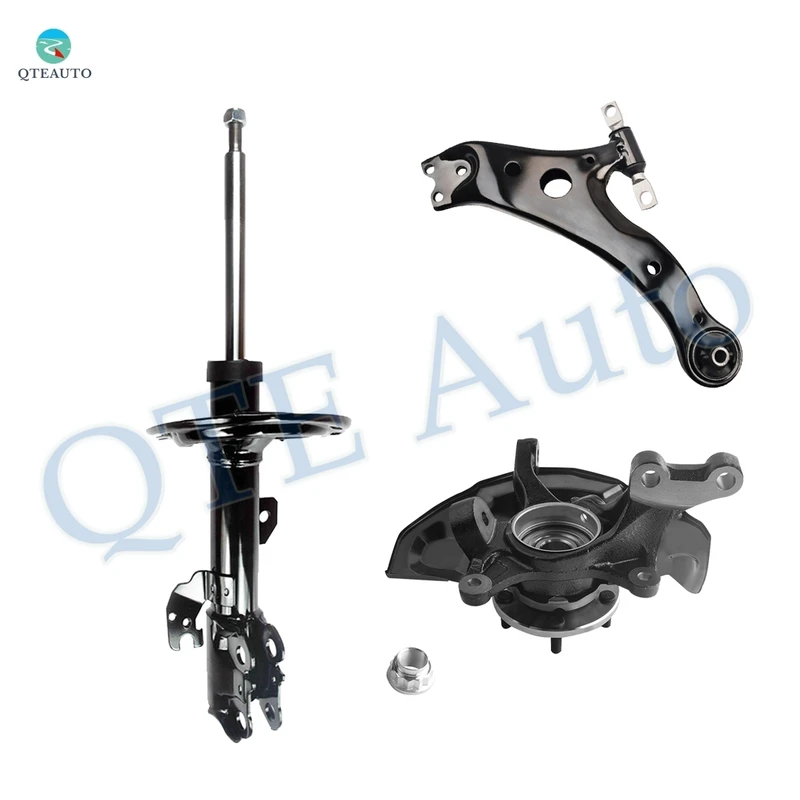 Set of 3 Front Left Lower Control Arm Ball Joint-Suspension Knuckle Assembly-Suspension Strut Assembly For 2007-2009 Lexus ES350