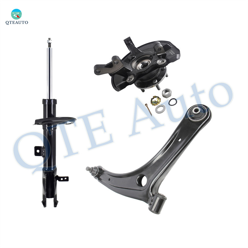 Set of 3 Front Right Lower Control Arm Ball Joint-Suspension Knuckle Assembly-Suspension Strut Assembly For 2007-2010 Jeep Patriot