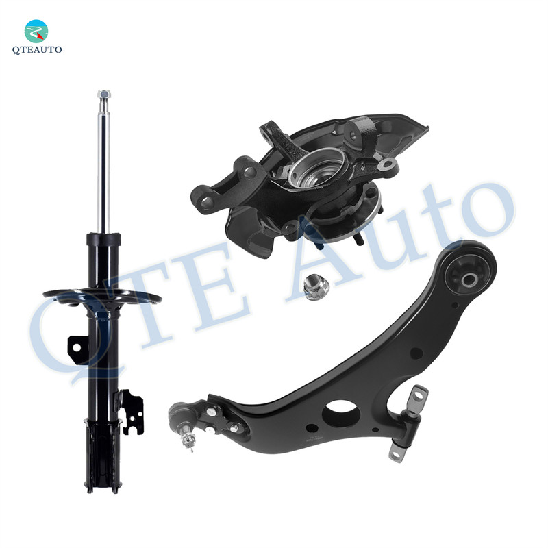 Set of 3 Front Right Lower Control Arm Ball Joint-Suspension Knuckle Assembly-Suspension Strut Assembly For 2007-2010 Toyota Sienna