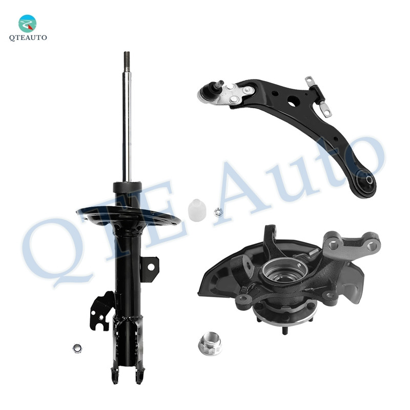 Set of 3 Front Left Lower Control Arm Ball Joint-Suspension Knuckle Assembly-Suspension Strut Assembly For 2009-2012 Lexus ES350 From 8/2009