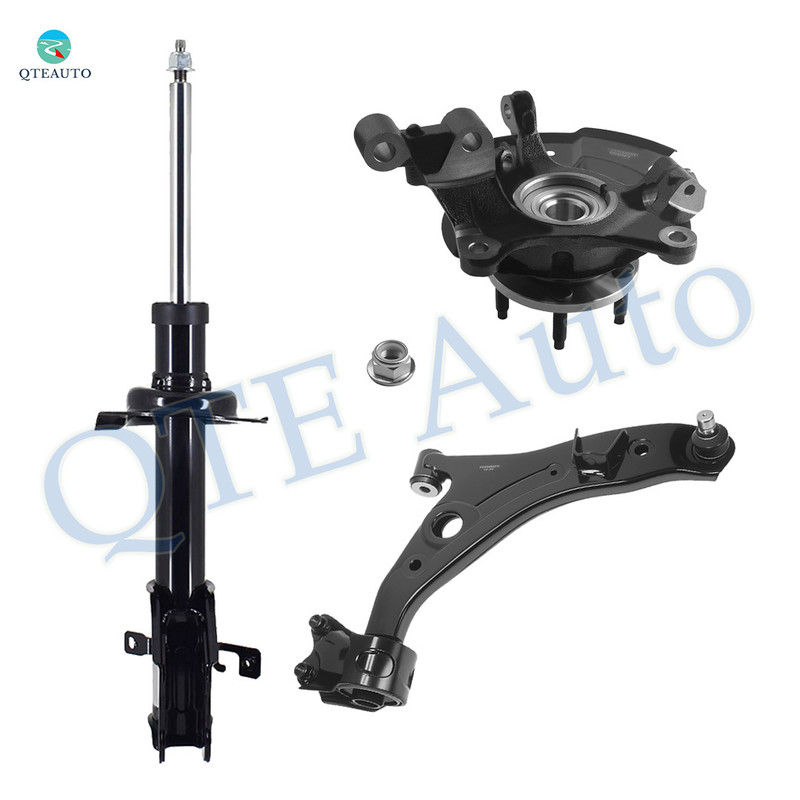 Set of 3 Front Right Lower Control Arm Ball Joint-Suspension Knuckle Assembly-Suspension Strut Assembly For 2007 2008 Ford Edge