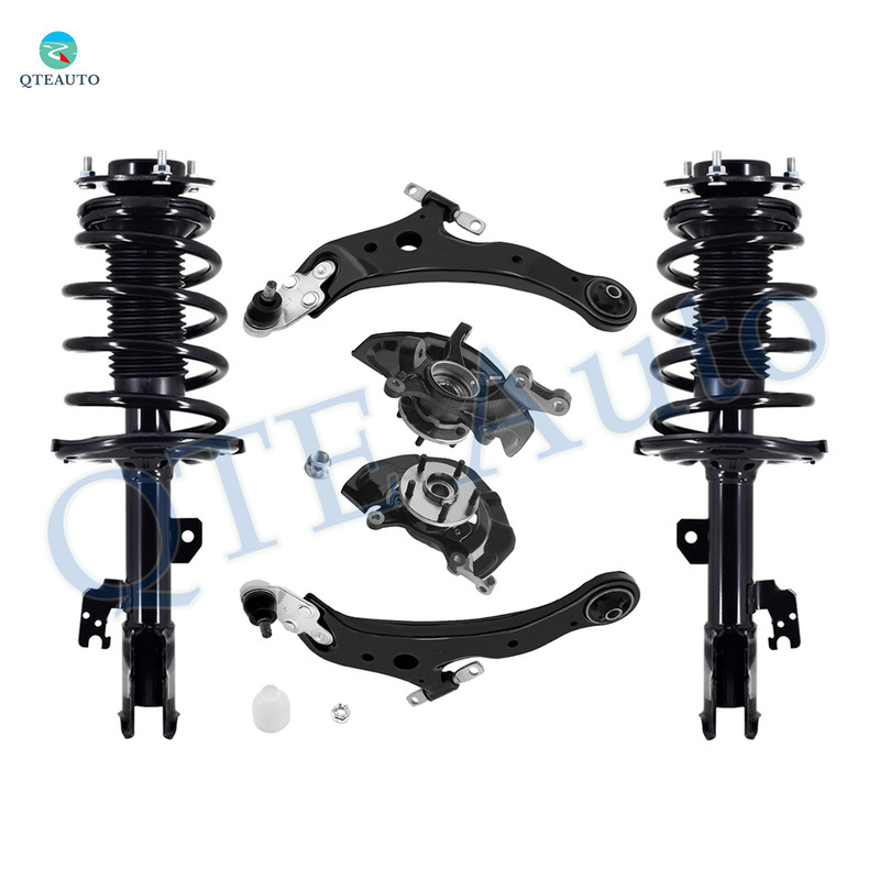 Set of 6 Front Lower Control Arm Ball Joint-Suspension Knuckle Assembly-Quick Complete Strut-Coil Spring Assembly For 2007-2011 Toyota Camry Japan Built