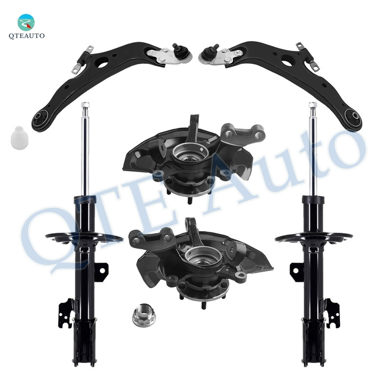 Set of 6 Front Lower Control Arm Ball Joint-Suspension Knuckle Assembly-Suspension Strut Assembly For 2007-2010 Toyota Sienna AWD