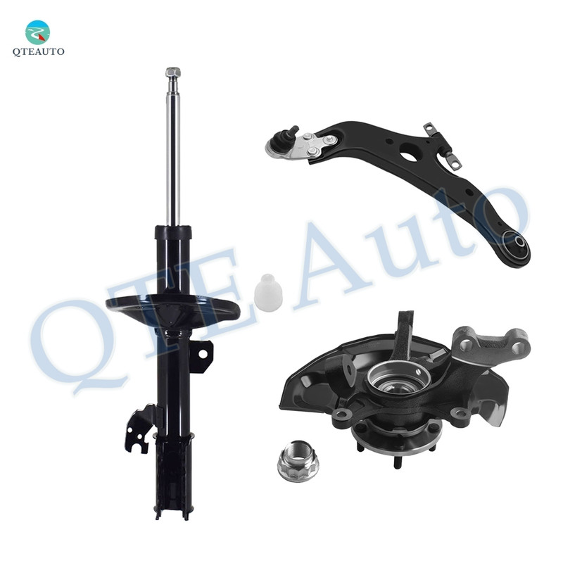 Set of 3 Front Left Lower Control Arm Ball Joint-Suspension Knuckle Assembly-Suspension Strut Assembly For 2004-2006 Toyota Sienna AWD