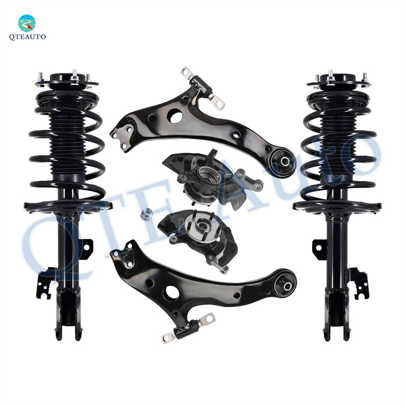 Set of 6 Front Lower Control Arm Ball Joint-Quick Complete Strut-Coil Spring Assembly-Suspension Knuckle Assembly For 2007-2011 Toyota Camry