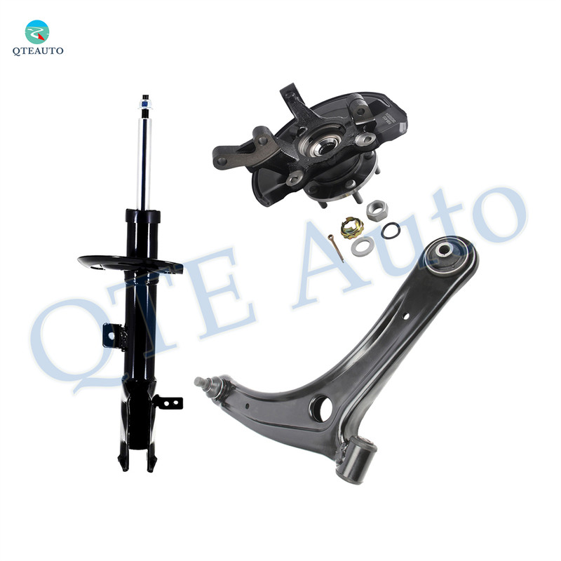 Set of 3 Front Right Lower Control Arm Ball Joint-Suspension Knuckle Assembly-Suspension Strut Assembly For 2011-2017 Jeep Patriot