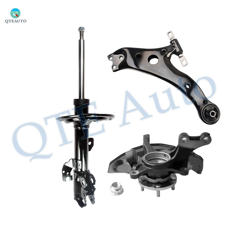 Set of 3 Front Left Lower Control Arm Ball Joint-Suspension Knuckle Assembly-Suspension Strut Assembly For 2007-2011 Toyota Camry L4