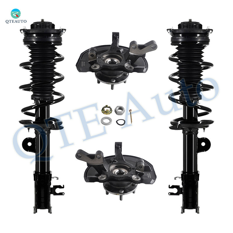 Set of 4 Front Suspension Knuckle Assembly-Quick Complete Strut-Coil Spring Assembly For 2017 Jeep Compass