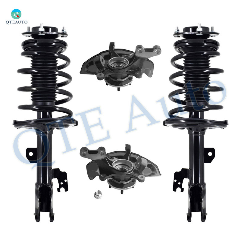 Set of 4 Front Suspension Knuckle Assembly-Quick Complete Strut-Coil Spring Assembly For 2007-2011 Toyota Camry V6