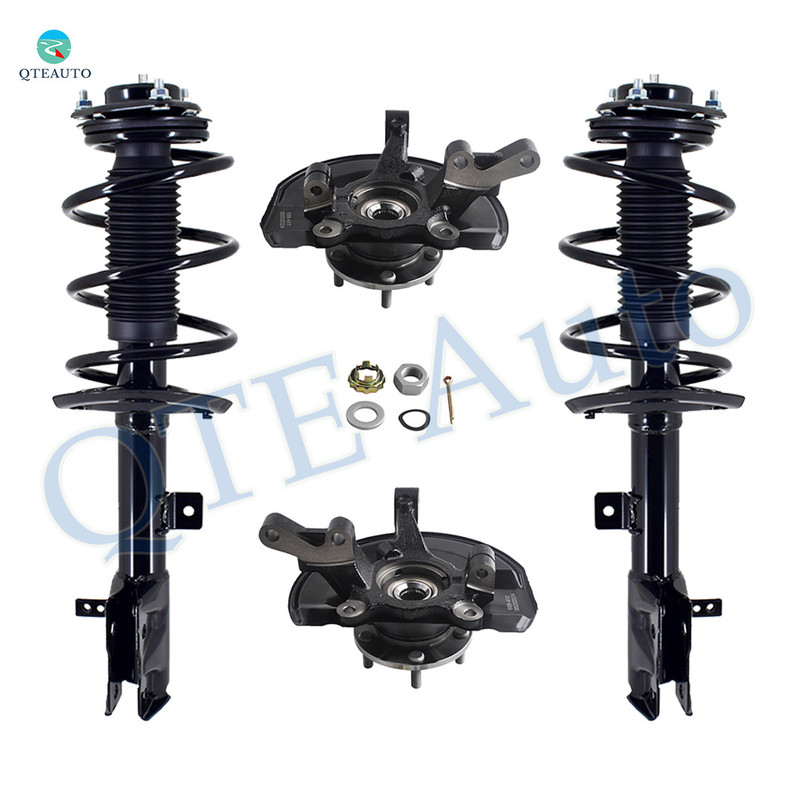 Set of 4 Front Suspension Knuckle Assembly-Quick Complete Strut-Coil Spring Assembly For 2007-2010 Jeep Compass