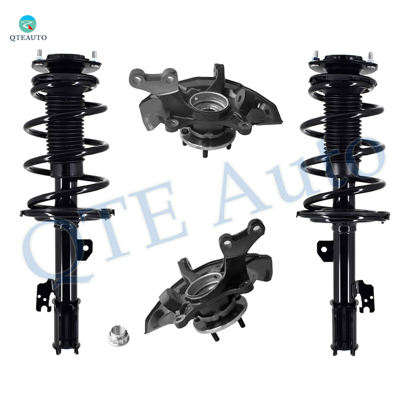 Set of 4 Front Suspension Knuckle Assembly-Quick Complete Strut-Coil Spring Assembly For 2007-2010 Toyota Sienna