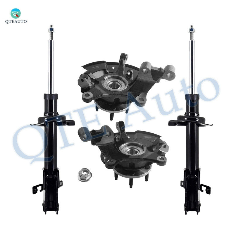 Set of 4 Front Suspension Knuckle Assembly-Suspension Strut Assembly For 2011-2014 Ford Edge