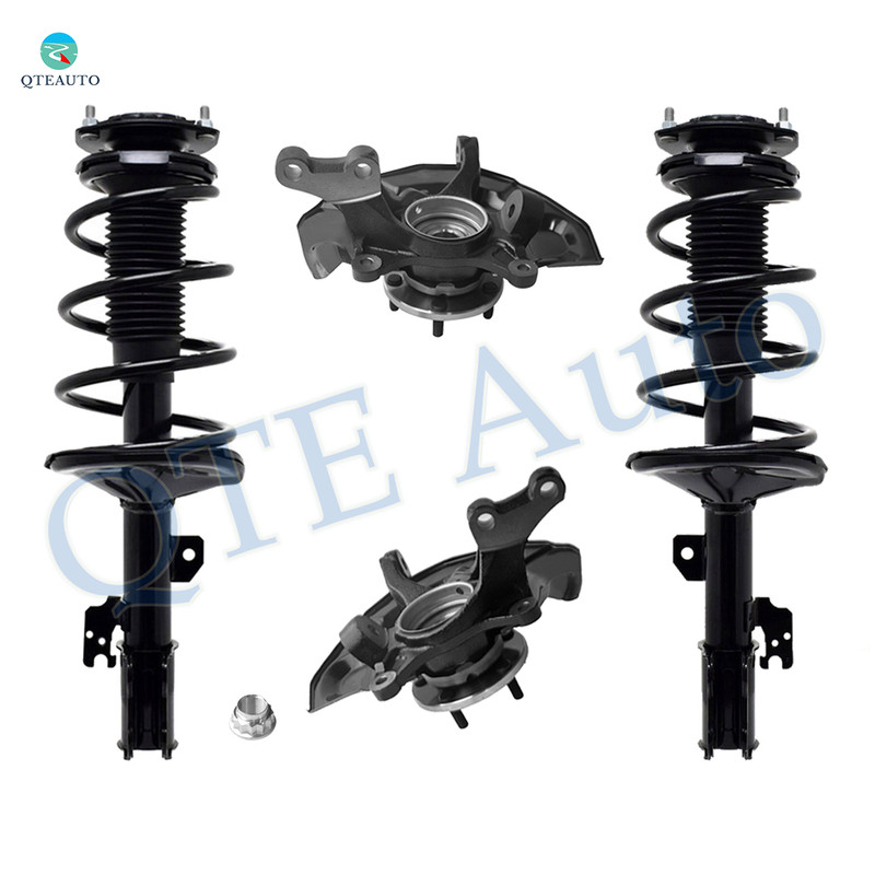 Set of 4 Front Suspension Knuckle Assembly-Quick Complete Strut-Coil Spring Assembly For 2004-2006 Toyota Sienna V6