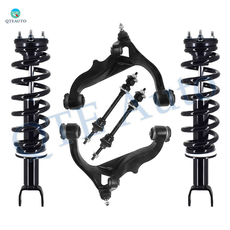 Set of 6 Front Lower Control Arm Ball Joint-Sway Bar Link-Quick Complete Strut-Coil Spring Assembly For 2011-2018 RAM 1500