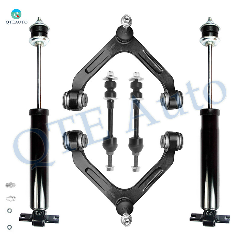Set of 6 Front Upper Control Arm Ball Joint-Sway Bar Link-Shock Absorber For 2003-2006 Dodge RAM 3500